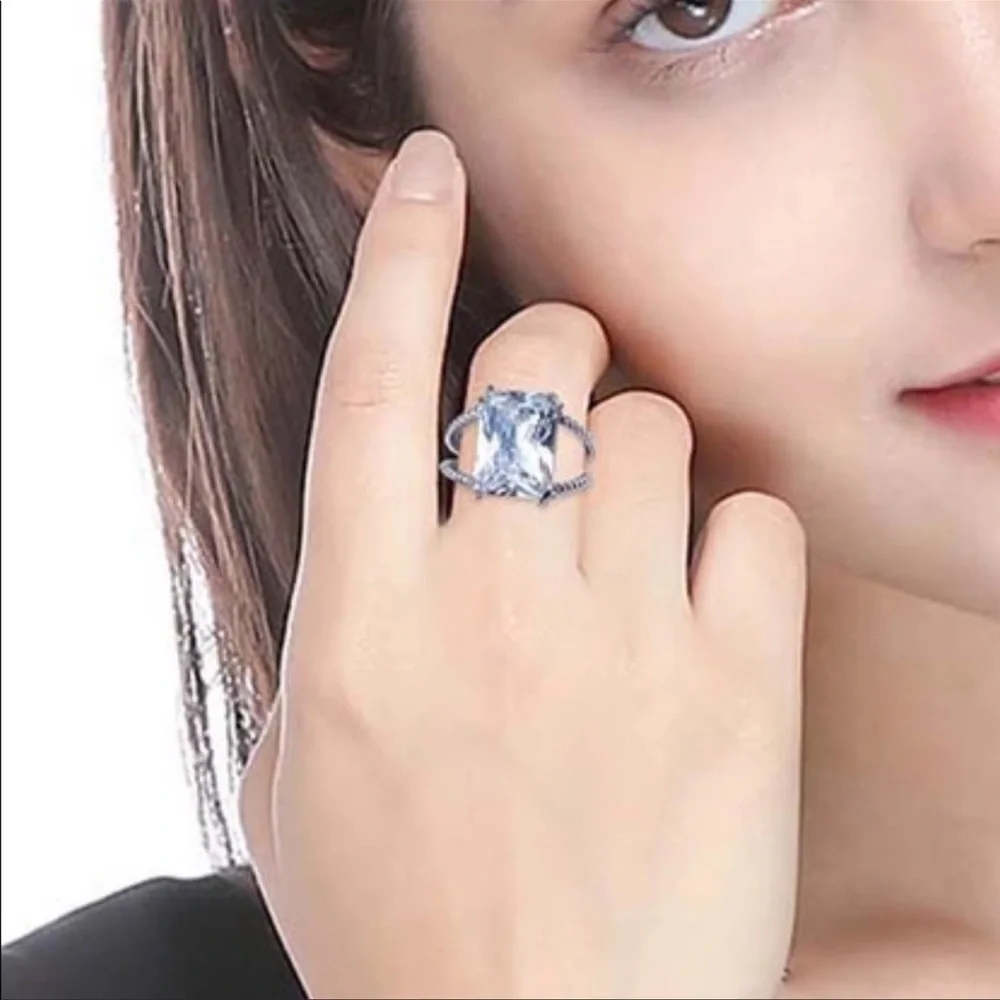 BIG STONE 💍925 SILVER RING